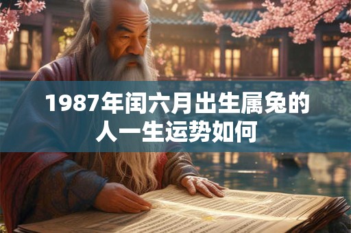 1987年闰六月出生属兔的人一生运势如何