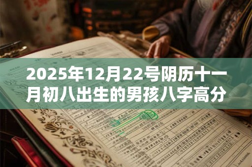 2025年12月22号阴历十一月初八出生的男孩八字高分起名字