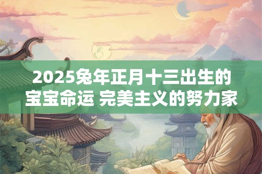 2025兔年正月十三出生的宝宝命运 完美主义的努力家