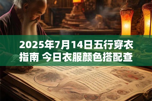 2025年7月14日五行穿衣指南 今日衣服颜色搭配查询