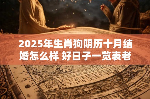 详细阅读:2025年生肖狗阴历十月结婚怎么样 好日子一览表老黄历 2025年生肖狗阴历十月结婚怎么样 好日子一览表老黄历