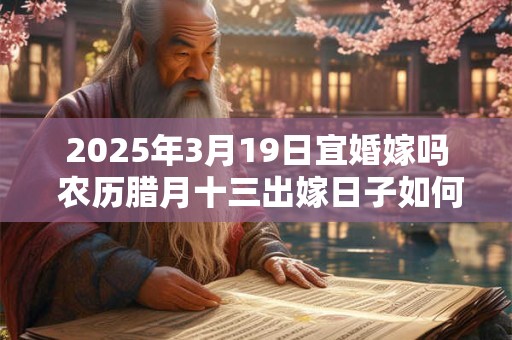 2025年3月19日宜婚嫁吗 农历腊月十三出嫁日子如何