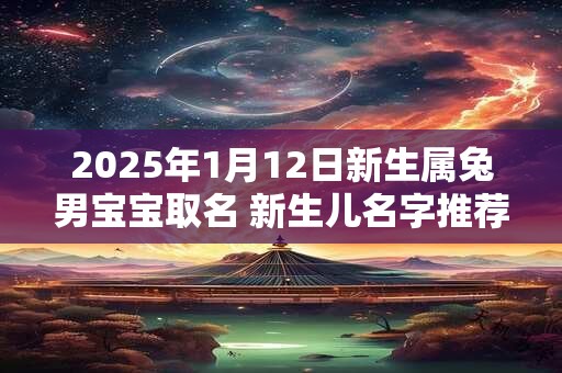2025年1月12日新生属兔男宝宝取名 新生儿名字推荐