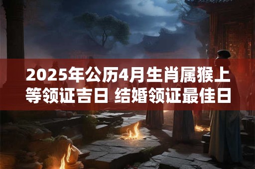 2025年公历4月生肖属猴上等领证吉日 结婚领证最佳日子
