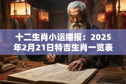 十二生肖小运播报：2025年2月21日特吉生肖一览表