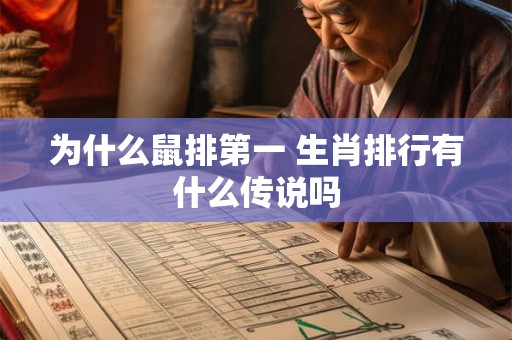 为什么鼠排第一 生肖排行有什么传说吗