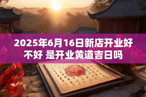 2025年6月16日新店开业好不好 是开业黄道吉日吗