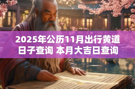 2025年公历11月出行黄道日子查询 本月大吉日查询
