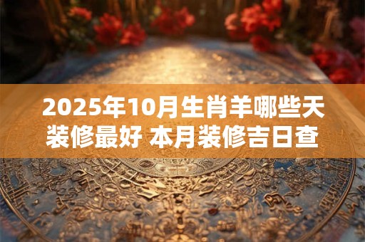 2025年10月生肖羊哪些天装修最好 本月装修吉日查询