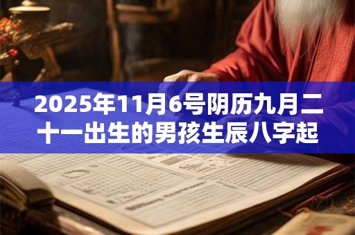 2025年11月6号阴历九月二十一出生的男孩生辰八字起名