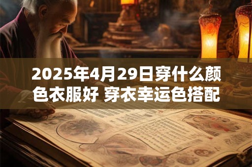 2025年4月29日穿什么颜色衣服好 穿衣幸运色搭配分享