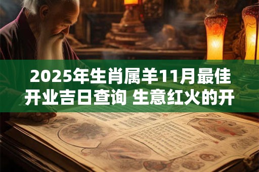 2025年生肖属羊11月最佳开业吉日查询 生意红火的开张吉日