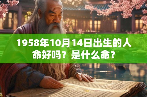 1958年10月14日出生的人命好吗？是什么命？