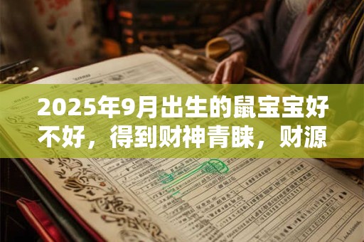 2025年9月出生的鼠宝宝好不好，得到财神青睐，财源丰厚