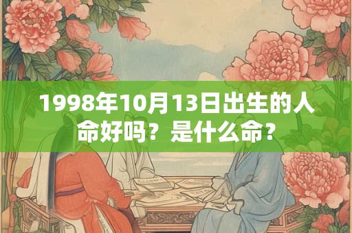 1998年10月13日出生的人命好吗？是什么命？