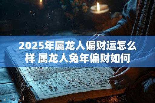 2025年属龙人偏财运怎么样 属龙人兔年偏财如何