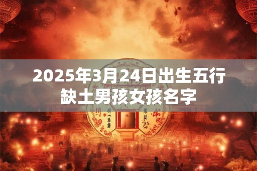 2025年3月24日出生五行缺土男孩女孩名字