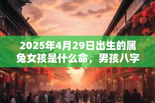 2025年4月29日出生的属兔女孩是什么命，男孩八字命运分析