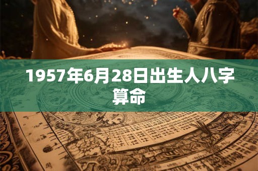 1957年6月28日出生人八字算命