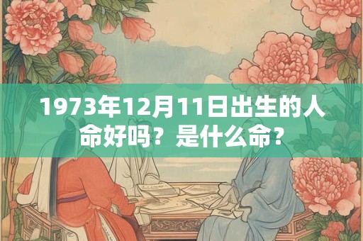 1973年12月11日出生的人命好吗？是什么命？