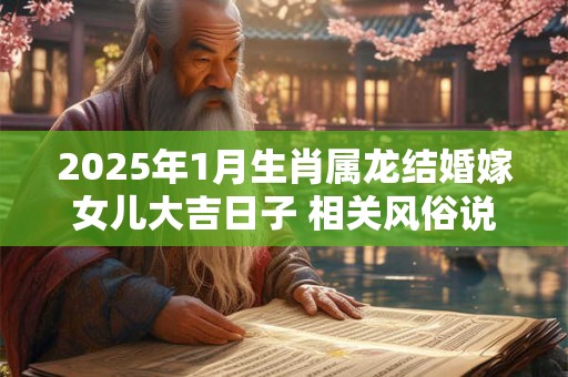 2025年1月生肖属龙结婚嫁女儿大吉日子 相关风俗说法