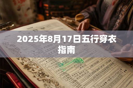 2026年8月17日五行穿衣指南