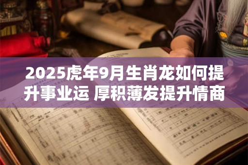 详细阅读:2025虎年9月生肖龙如何提升事业运 厚积薄发提升情商 2025虎年9月生肖龙如何提升事业运 厚积薄发提升情商