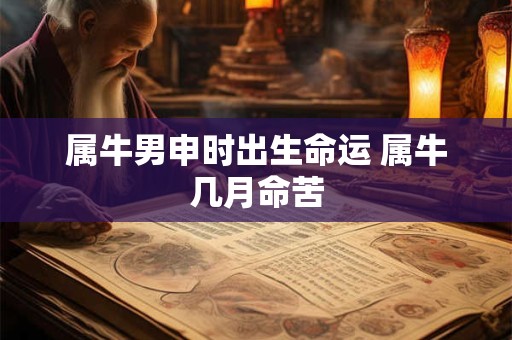 属牛男申时出生命运 属牛几月命苦 属牛男申时出生命运 属牛几月命苦