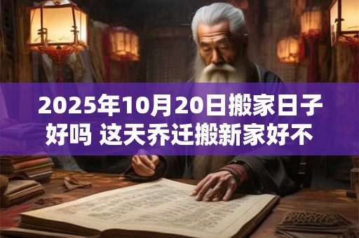 2025年10月20日搬家日子好吗 这天乔迁搬新家好不好