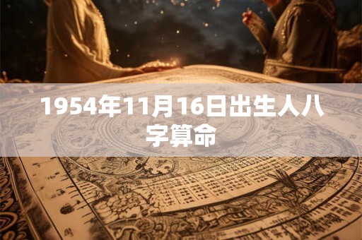 1954年11月16日出生人八字算命