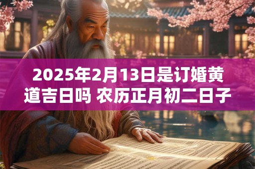 2025年2月13日是订婚黄道吉日吗 农历正月初二日子好吗