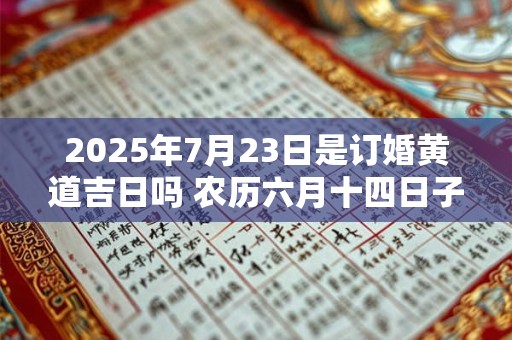 2025年7月23日是订婚黄道吉日吗 农历六月十四日子好吗