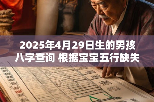 2025年4月29日生的男孩八字查询 根据宝宝五行缺失起名字