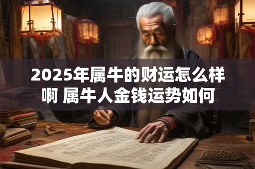 2025年属牛的财运怎么样啊 属牛人金钱运势如何