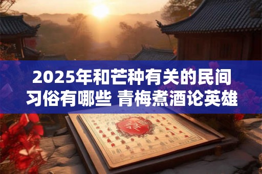 2025年和芒种有关的民间习俗有哪些 青梅煮酒论英雄