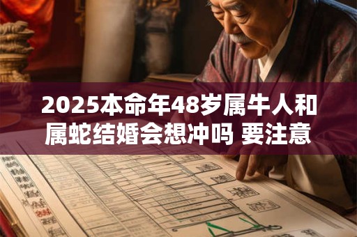 2025本命年48岁属牛人和属蛇结婚会想冲吗 要注意什么