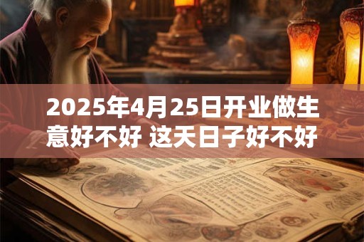 2025年4月25日开业做生意好不好 这天日子好不好