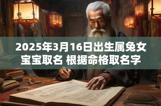 2025年3月16日出生属兔女宝宝取名 根据命格取名字