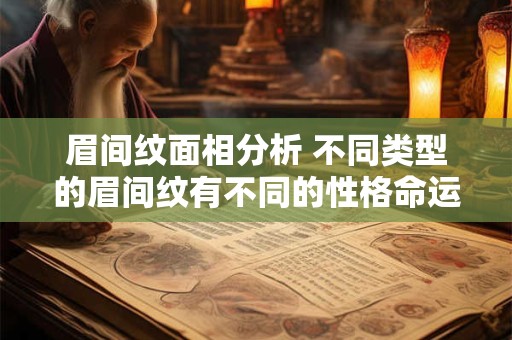 眉间纹面相分析 不同类型的眉间纹有不同的性格命运