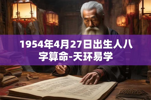 1954年4月27日出生人八字算命-天环易学