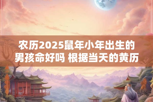 农历2025鼠年小年出生的男孩命好吗 根据当天的黄历来决定