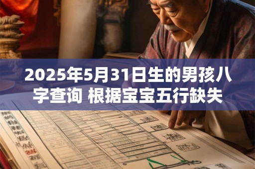 2025年5月31日生的男孩八字查询 根据宝宝五行缺失起名字