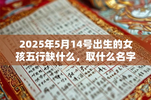 2025年5月14号出生的女孩五行缺什么，取什么名字好