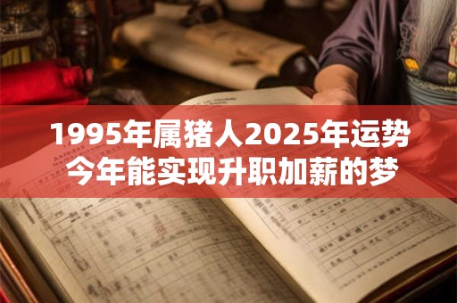 1995年属猪人2025年运势 今年能实现升职加薪的梦想