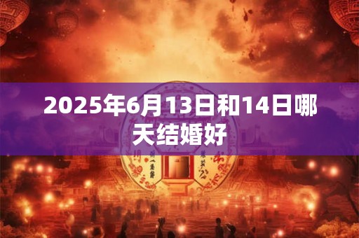 2025年6月13日和14日哪天结婚好