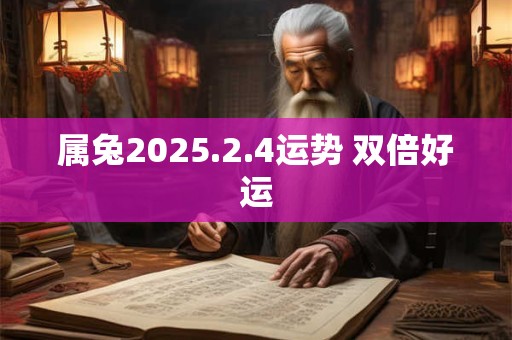 属兔2025.2.4运势 双倍好运