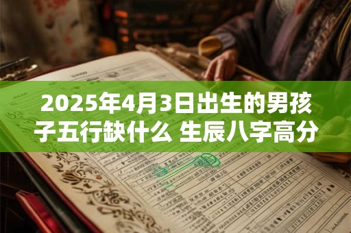 详细阅读:2025年4月3日出生的男孩子五行缺什么 生辰八字高分取名 2025年4月3日出生的男孩子五行缺什么 生辰八字高分取名
