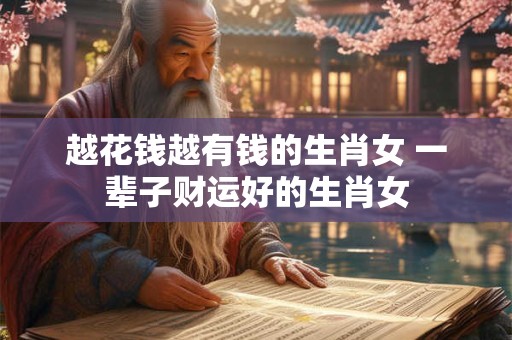 越花钱越有钱的生肖女 一辈子财运好的生肖女 越花钱越有钱的生肖女 一辈子财运好的生肖女