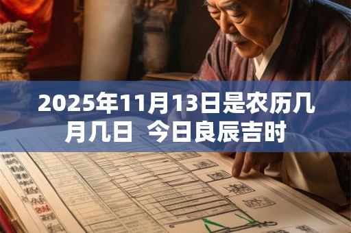 2025年11月13日是农历几月几日  今日良辰吉时