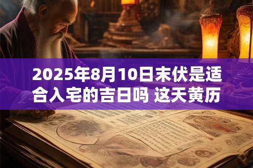 2025年8月10日末伏是适合入宅的吉日吗 这天黄历宜忌